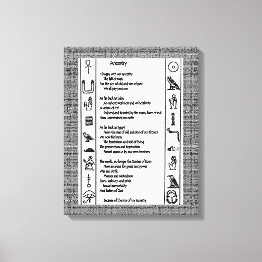 Herkunft Leinwanddruck (Vorderseite)