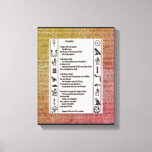 Herkunft Leinwanddruck (Vorderseite)