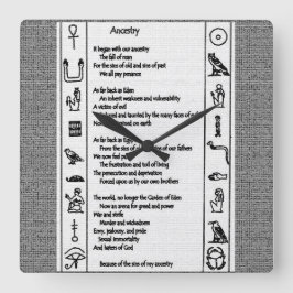 Herkunft Quadratische Wanduhr