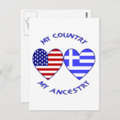 HERKUNFT USA/Griechenland Postkarte (Vorne/Hinten)