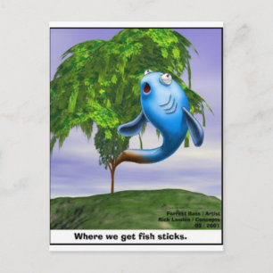 Herkunft von Fishsticks Funny T-Shirts & Gifts Postkarte