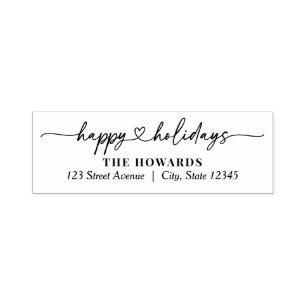 Herling Heart Happy Holidays Selbstgefällige Brief Permastempel