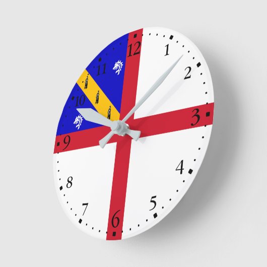 Herm Flag Runde Wanduhr (Winkel)