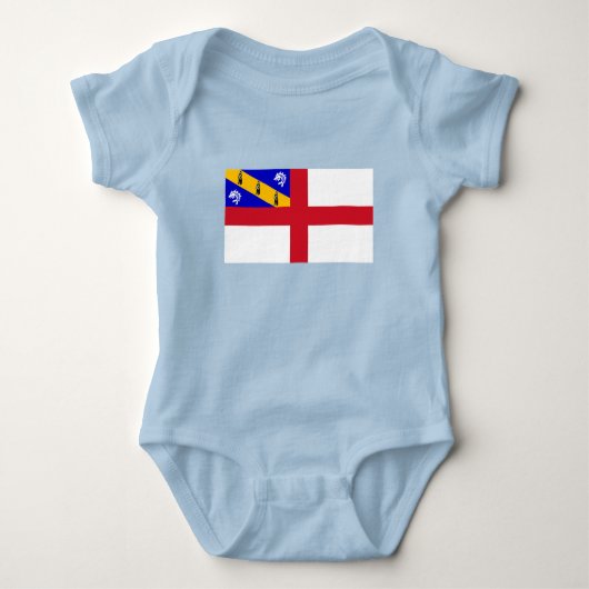 Herm-Flagge Baby Strampler (Vorderseite)