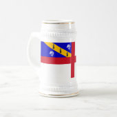 Herm-Flagge Bierglas (Vorderseite Links)