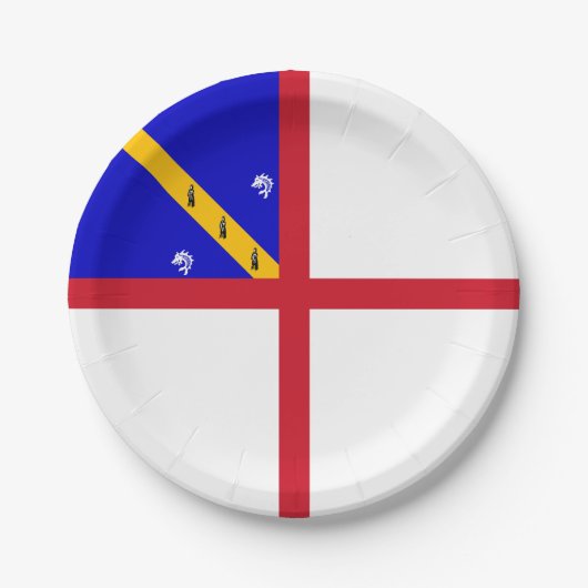 Herm-Flagge Pappteller (Vorderseite)