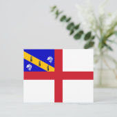 Herm-Flagge Postkarte (Stehend Vorderseite)