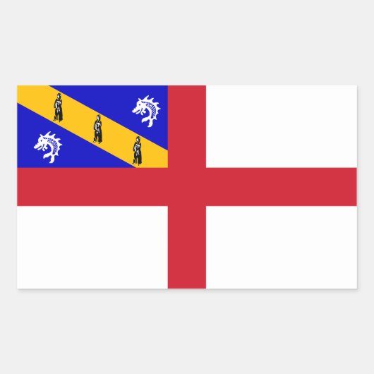 Herm-Flagge Rechteckiger Aufkleber (Vorderseite)