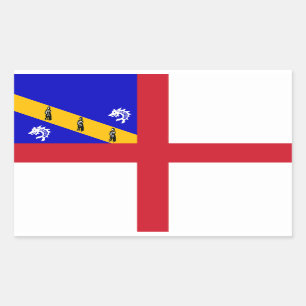 Herm-Flagge Rechteckiger Aufkleber