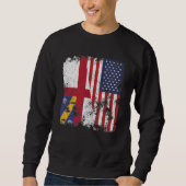 Herm USA Flag - Half Amerikaner Sweatshirt (Vorderseite)
