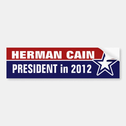 Herman Cain 2012 Autoaufkleber (Vorne)