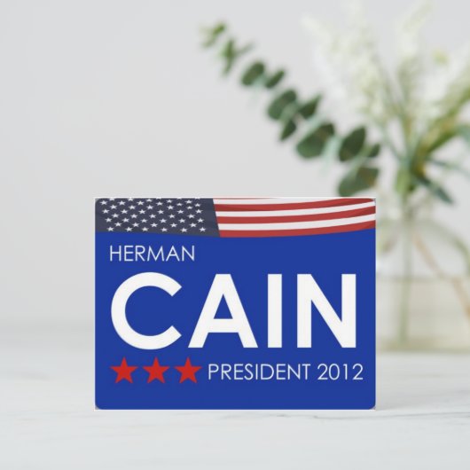 Herman Cain 2012 Postkarte (Stehend Vorderseite)