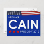 Herman Cain 2012 Postkarte (Vorne/Hinten)