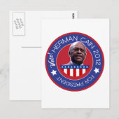 Herman Cain für US-Präsident 2012 Postkarte (Vorne/Hinten)