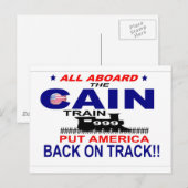 Herman Cain Postkarte (Vorne/Hinten)