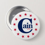 Herman Kain für Präsidenten 2012 3" Button (Vorne & Hinten)