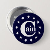 Herman Kain für Präsidenten 2012 3" Button (Vorne & Hinten)