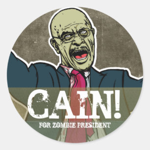 Herman Kain für Zombie-Präsidenten Sticker