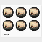 Herman Melville Call Me Ishmael Quote Runder Aufkleber (Blatt)