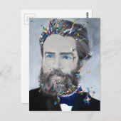 Herman melville - Ölportrait Postkarte (Vorne/Hinten)