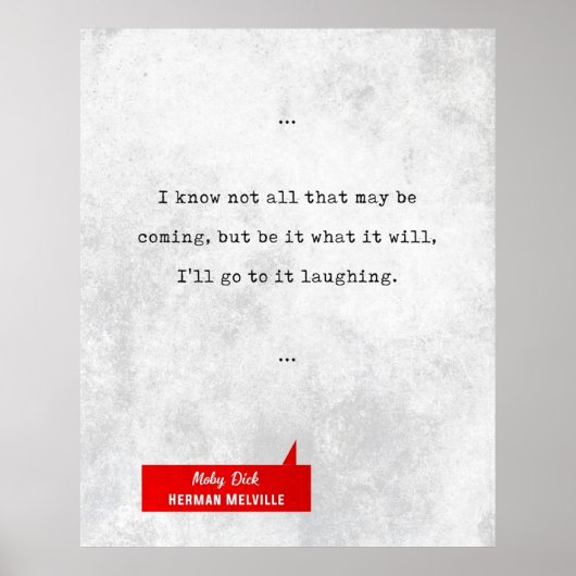 Herman Melville Quotes Moby Dick Literary Quot Poster (Vorne)