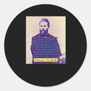 Herman Melville Zitattinten haben wir enorm falsch Runder Aufkleber