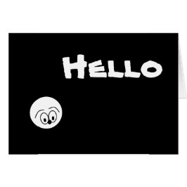 Herman sagt "HELLO" Black & White Grußkarte