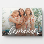Hermanas Script Spanish Sisters Foto Fotoplatte (Vorderseite)