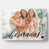Hermanas Script Spanish Sisters Foto Fotoplatte (Vorderseite)
