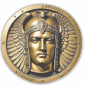 HERMANN, der deutsche Kriegsheld General Arminius Aufkleber (Vorderseite)