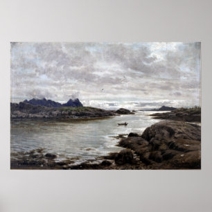 Hermann Eschke View von Svolvaer zum Store Molla Poster