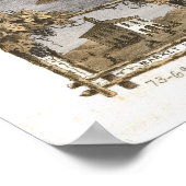 Hermann Missouri 1869 Antike Panoramakarte Poster (Ecke)