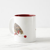 Hermann Schildkröte und Erdbeeren Zweifarbige Tasse (Vorderseite Links)