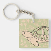 Hermann-Tortoise-Schlüsselanhänger (Blattgrün) Schlüsselanhänger (Vorderseite)