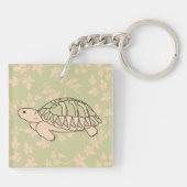 Hermann-Tortoise-Schlüsselanhänger (Blattgrün) Schlüsselanhänger (Rückseite)