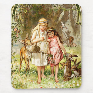 Hermann Vogel - Schneeweiß und Rose Rot Mousepad