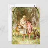 Hermann Vogel - Schneeweiß und Rose Rot Postkarte (Vorne/Hinten)