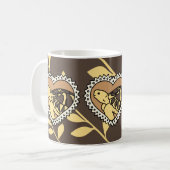 Hermanns Schildkröten-Tasse (braunes Herz) Kaffeetasse (Vorderseite Links)