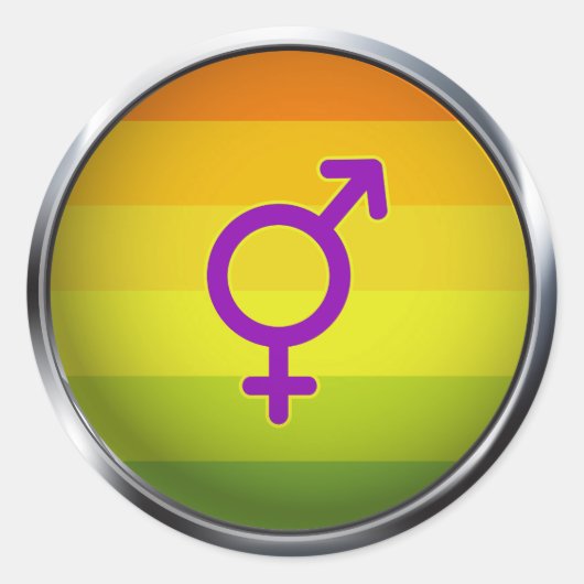 Hermaphrodite Runder Aufkleber (Vorderseite)