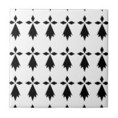 Hermelin Fahne die Bretagne Fliese (Vorderseite)