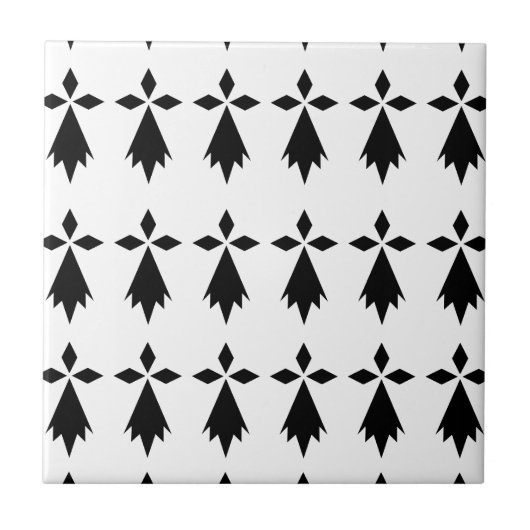 Hermelin Fahne die Bretagne Fliese (Vorderseite)