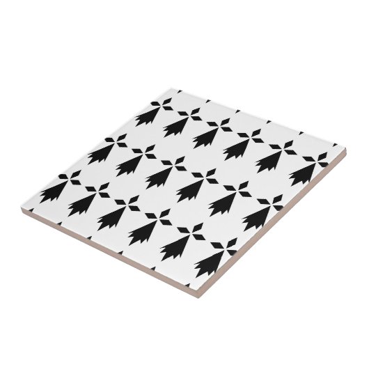 Hermelin Fahne die Bretagne Fliese (Seite)