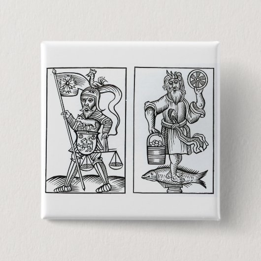 Hermensul oder Irmensul (verlassen) und Crodon Button (Vorderseite)