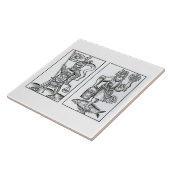 Hermensul oder Irmensul (verlassen) und Crodon Fliese (Seite)