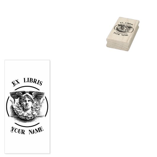 Hermes antiker Gott ex libris Gummistempel (Stempel)
