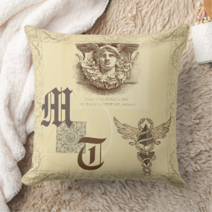 Hermes antikes barockes elegantes Monogramm Kissen