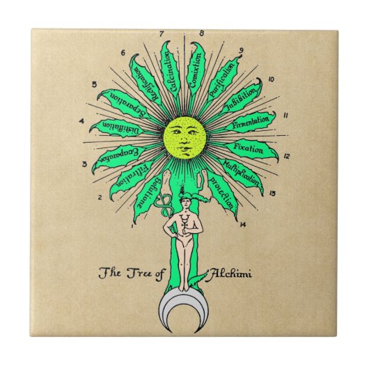 Hermes-Baum von Alchimie Fliese (Vorderseite)