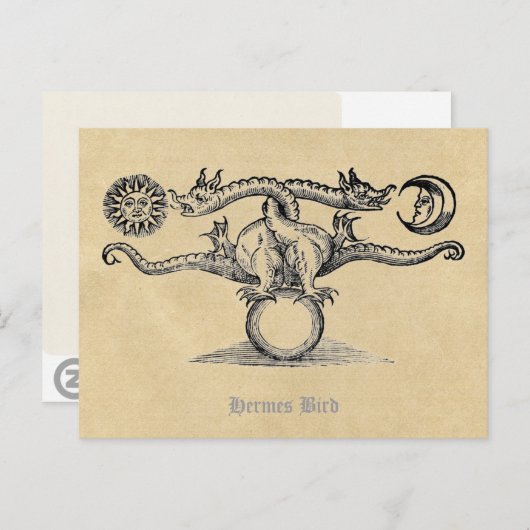 Hermes Bird Alchemy Postkarte (Vorne/Hinten)
