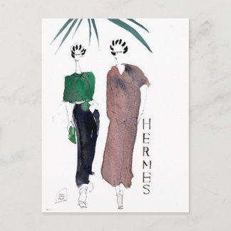 Hermes Fashion Postcard von PARISDREAMTIME Postkarte