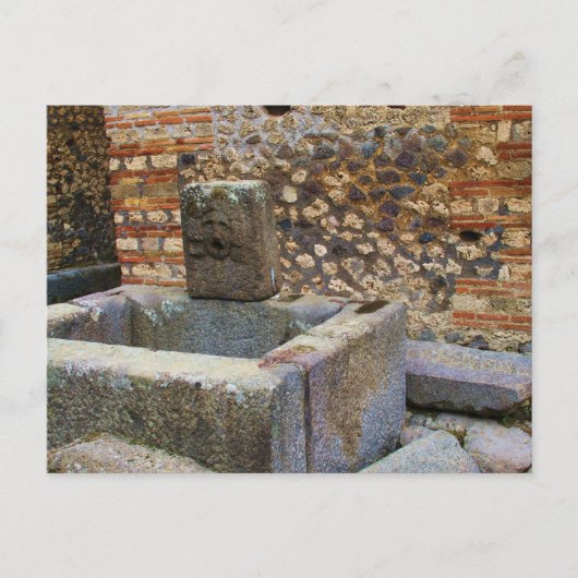 Hermes Fountain, Pompeii Postkarte (Vorderseite)